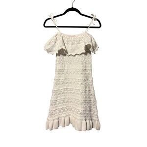Paradise Crochet Dress Size L White Vacation Bridal Shower